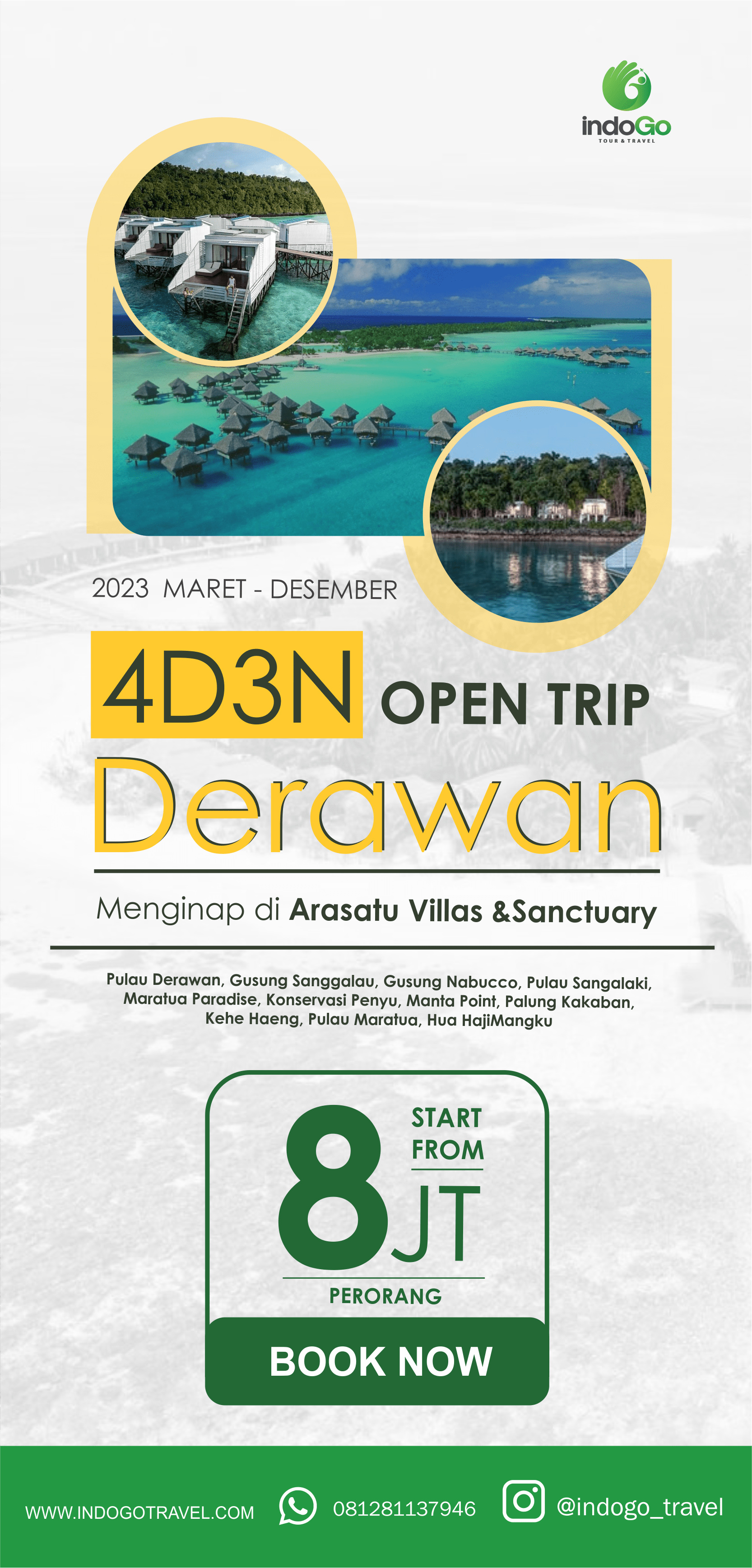 tour agent derawan